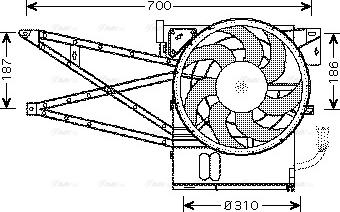 Ava Quality Cooling OL 7515 - Вентилятор, охлаждение двигателя autodif.ru