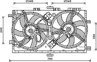 Ava Quality Cooling OL7641 - Вентилятор, охлаждение двигателя autodif.ru