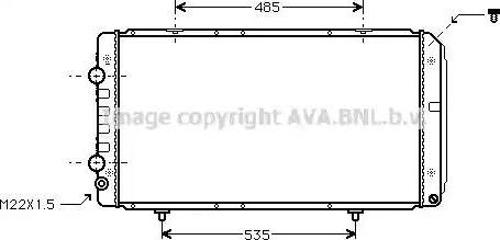 Ava Quality Cooling PE 2145 - Радиатор, охлаждение двигателя autodif.ru