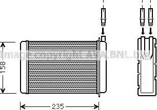 Ava Quality Cooling RT 6090 - Теплообменник, отопление салона autodif.ru