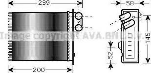 Ava Quality Cooling RT 6398 - Теплообменник, отопление салона autodif.ru
