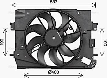 Ava Quality Cooling RT7662 - Вентилятор, охлаждение двигателя autodif.ru