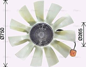 Ava Quality Cooling SCF071 - Вентилятор, охлаждение двигателя autodif.ru