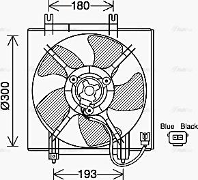 Ava Quality Cooling SU7517 - Вентилятор, охлаждение двигателя autodif.ru