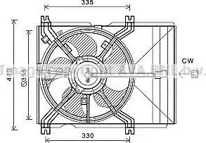 Ava Quality Cooling SZ7511 - Вентилятор, охлаждение двигателя autodif.ru