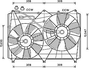 Ava Quality Cooling SZ7512 - Вентилятор, охлаждение двигателя autodif.ru