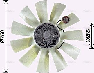 Ava Quality Cooling VLF109 - Вентилятор, охлаждение двигателя autodif.ru