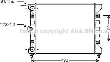 Ava Quality Cooling VN2039 - Радиатор, охлаждение двигателя autodif.ru