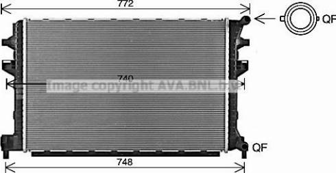 Ava Quality Cooling VN2383 - Радиатор, охлаждение двигателя autodif.ru