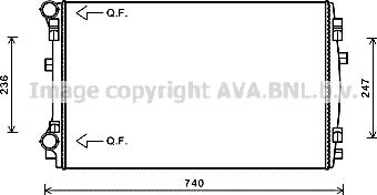 Ava Quality Cooling VN2338 - Радиатор, охлаждение двигателя autodif.ru