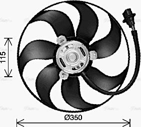 Ava Quality Cooling VN7553 - Вентилятор, охлаждение двигателя autodif.ru