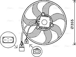 Ava Quality Cooling VN7534 - Вентилятор, охлаждение двигателя autodif.ru