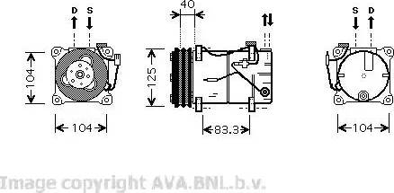 Ava Quality Cooling VO K119 - Компрессор кондиционера autodif.ru