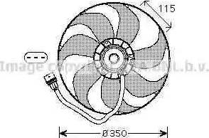 Ava Quality Cooling VW 7521 - Вентилятор, охлаждение двигателя autodif.ru