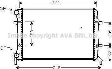 Ava Quality Cooling VWA2272 - Радиатор, охлаждение двигателя autodif.ru