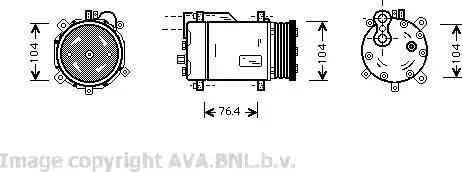 Ava Quality Cooling VW K170 - Компрессор кондиционера autodif.ru