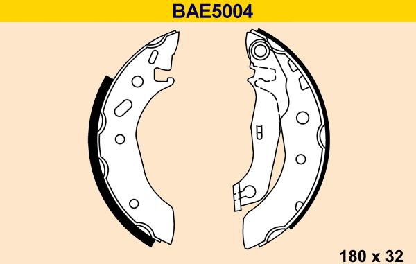 Barum BAE5004 - Комплект тормозных колодок, барабанные autodif.ru