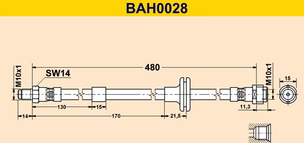 Barum BAH0028 - Тормозной шланг autodif.ru