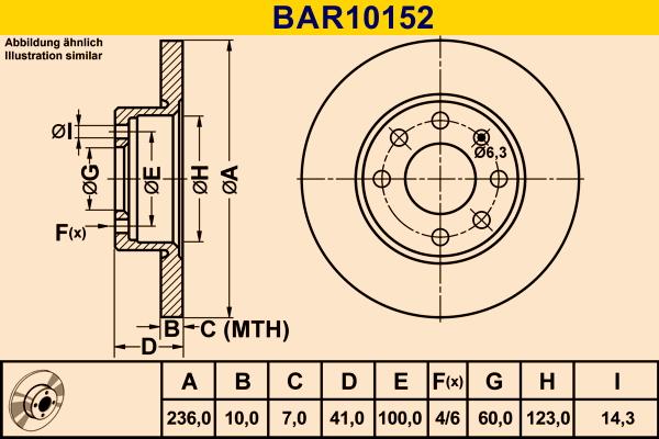 Barum BAR10152 - Тормозной диск autodif.ru