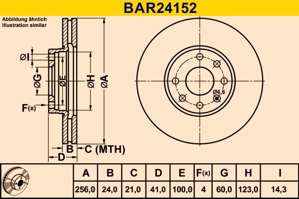 Barum BAR24152 - Тормозной диск autodif.ru