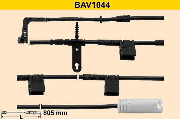 Barum BAV1044 - Сигнализатор, износ тормозных колодок autodif.ru