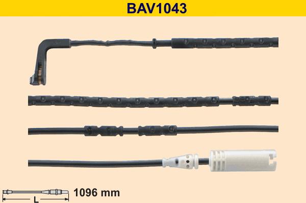 Barum BAV1043 - Сигнализатор, износ тормозных колодок autodif.ru
