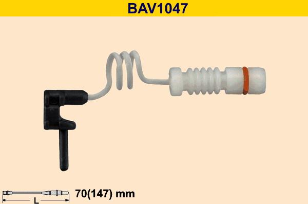 Barum BAV1047 - Сигнализатор, износ тормозных колодок autodif.ru