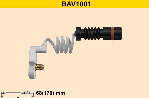Barum BAV1001 - Сигнализатор, износ тормозных колодок autodif.ru