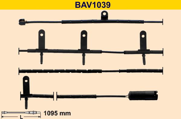 Barum BAV1039 - Сигнализатор, износ тормозных колодок autodif.ru