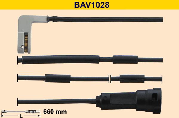 Barum BAV1028 - Сигнализатор, износ тормозных колодок autodif.ru