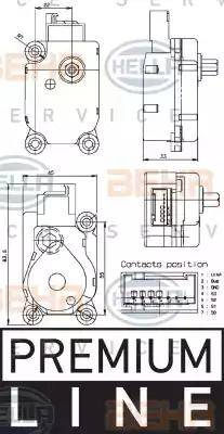 BEHR HELLA Service 6NW 351 329-651 - Регулировочный элемент, смесительный клапан autodif.ru
