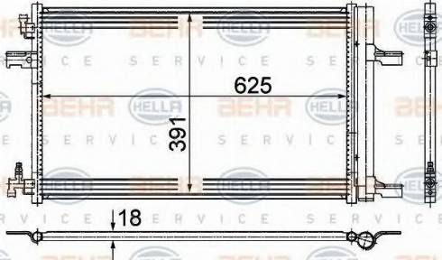 BEHR HELLA Service 8FC 351 002-131 - Конденсатор кондиционера autodif.ru