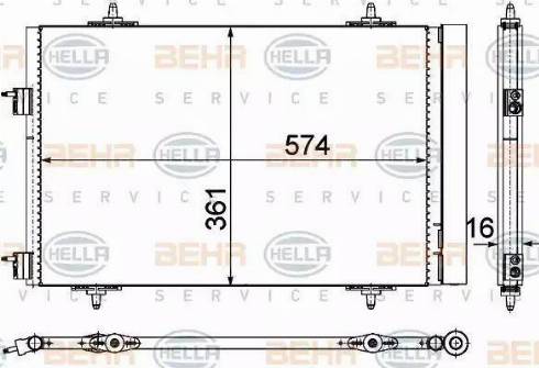 BEHR HELLA Service 8FC 351 319-441 - Конденсатор кондиционера autodif.ru