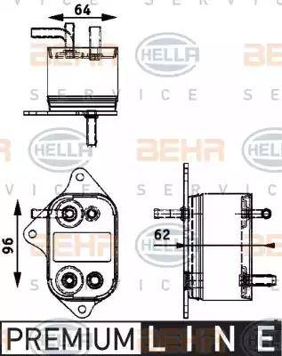 BEHR HELLA Service 8MK 376 745-011 - Топливный радиатор autodif.ru