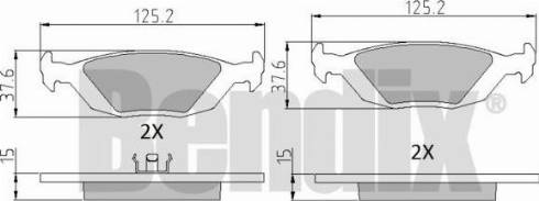 BENDIX 510077 - Тормозные колодки, дисковые, комплект autodif.ru