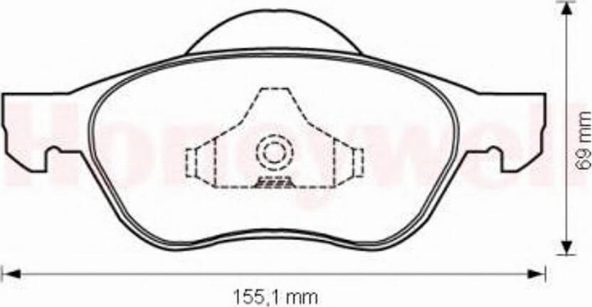 BENDIX 573025B - Тормозные колодки, дисковые, комплект autodif.ru