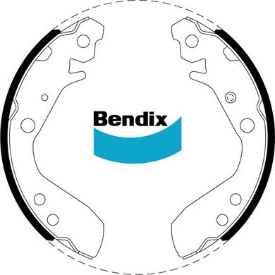 Bendix-AU BS5012 - Комплект тормозных колодок, барабанные autodif.ru