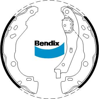 Bendix-AU BS5259 - Комплект тормозных колодок, барабанные autodif.ru