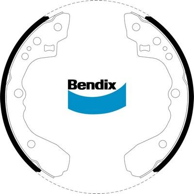Bendix-AU BS1409 - Комплект тормозных колодок, барабанные autodif.ru