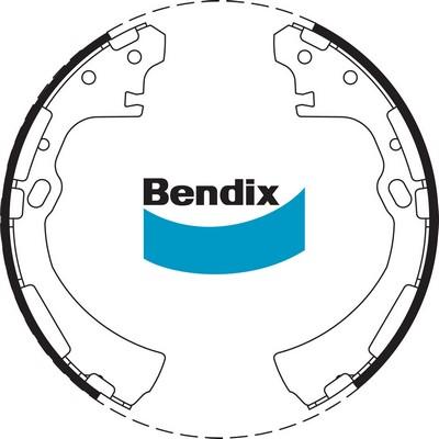 Bendix-AU BS1657 - Комплект тормозных колодок, барабанные autodif.ru