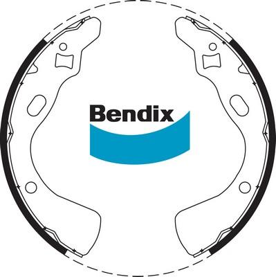 Bendix-AU BS1664 - Комплект тормозных колодок, барабанные autodif.ru