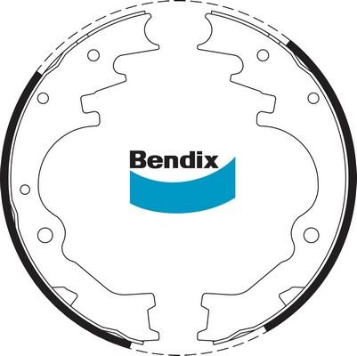 Bendix-AU BS1665 - Комплект тормозных колодок, барабанные autodif.ru