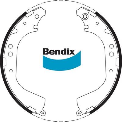 Bendix-AU BS1660 - Комплект тормозных колодок, барабанные autodif.ru