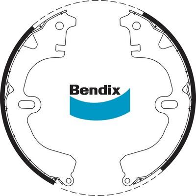 Bendix-AU BS1602 - Комплект тормозных колодок, барабанные autodif.ru