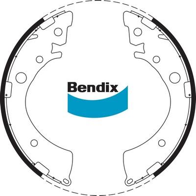 Bendix-AU BS1614 - Комплект тормозных колодок, барабанные autodif.ru