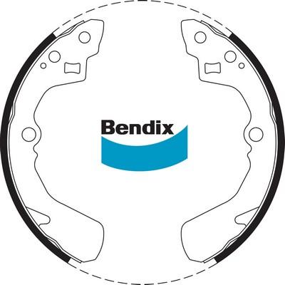 Bendix-AU BS1682 - Комплект тормозных колодок, барабанные autodif.ru