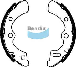 Bendix-AU BS1393 - Комплект тормозных колодок, барабанные autodif.ru
