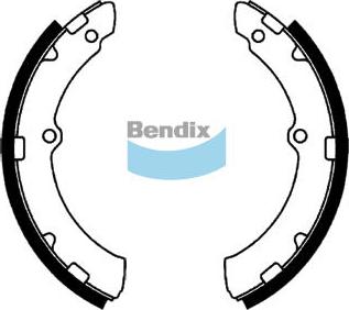Bendix-AU BS1746 - Комплект тормозных колодок, барабанные autodif.ru