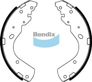 Bendix-AU BS1769 - Комплект тормозных колодок, барабанные autodif.ru