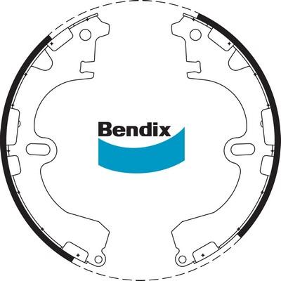 Bendix-AU BS1704 - Комплект тормозных колодок, барабанные autodif.ru